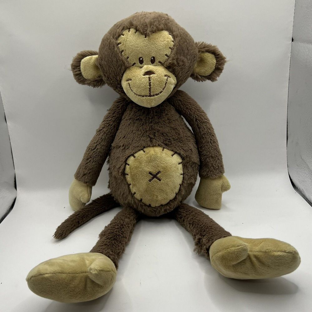 MR Vivicare Plush Monkey Ape Stuffed Animal 15 Inches Tall Smiley Face Tan Belly